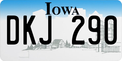 IA license plate DKJ290