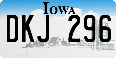 IA license plate DKJ296