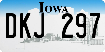 IA license plate DKJ297