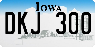 IA license plate DKJ300