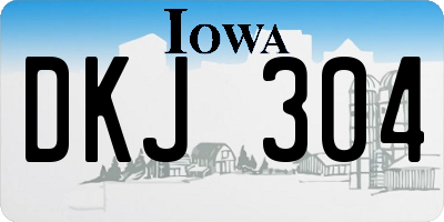 IA license plate DKJ304