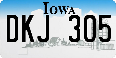 IA license plate DKJ305