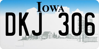 IA license plate DKJ306