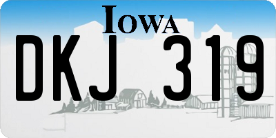 IA license plate DKJ319