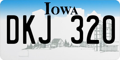 IA license plate DKJ320