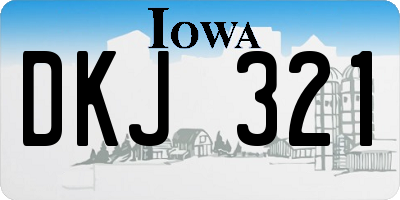 IA license plate DKJ321