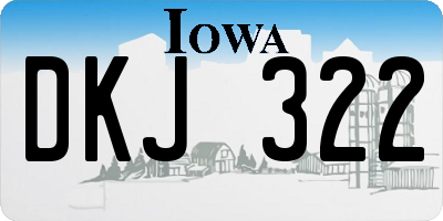 IA license plate DKJ322