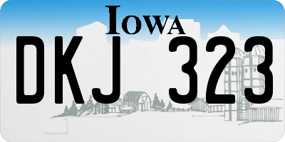 IA license plate DKJ323