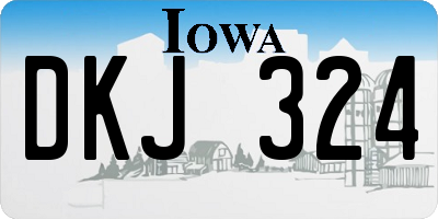 IA license plate DKJ324