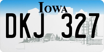 IA license plate DKJ327