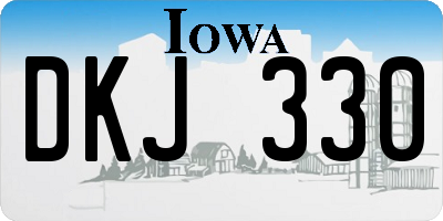 IA license plate DKJ330