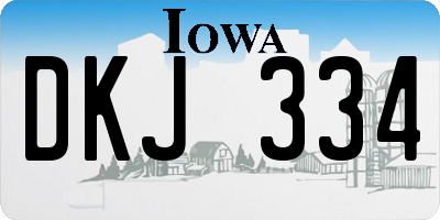 IA license plate DKJ334