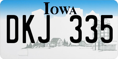 IA license plate DKJ335