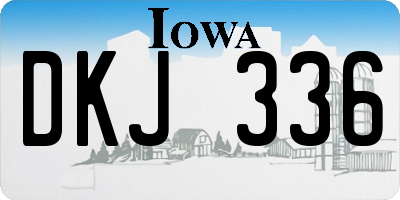IA license plate DKJ336