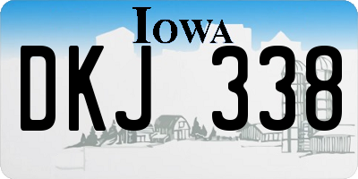IA license plate DKJ338