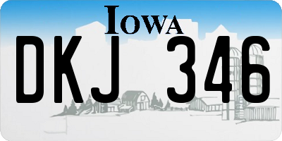 IA license plate DKJ346