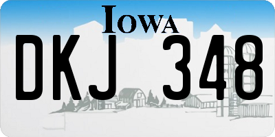 IA license plate DKJ348