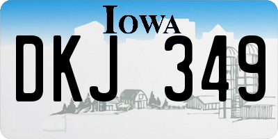 IA license plate DKJ349