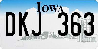 IA license plate DKJ363