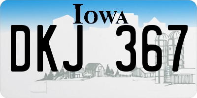 IA license plate DKJ367