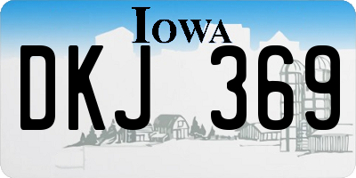 IA license plate DKJ369