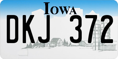 IA license plate DKJ372