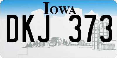 IA license plate DKJ373