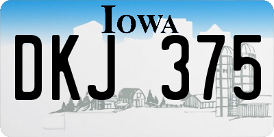 IA license plate DKJ375