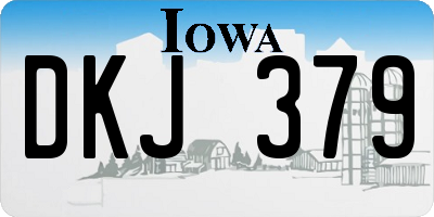 IA license plate DKJ379