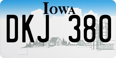 IA license plate DKJ380