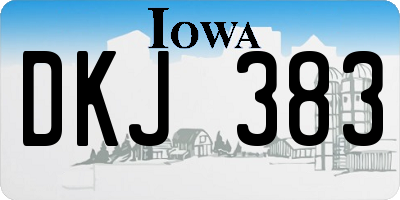 IA license plate DKJ383
