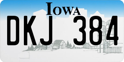 IA license plate DKJ384