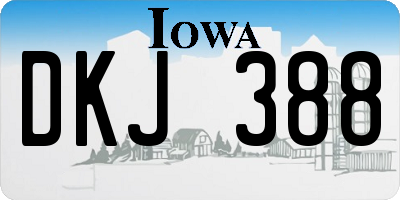 IA license plate DKJ388