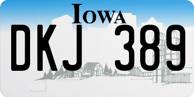 IA license plate DKJ389