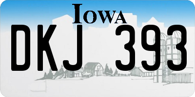 IA license plate DKJ393