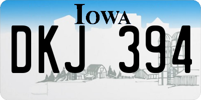 IA license plate DKJ394