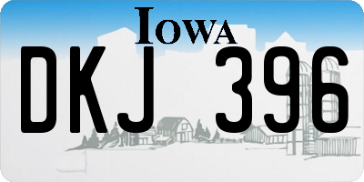 IA license plate DKJ396