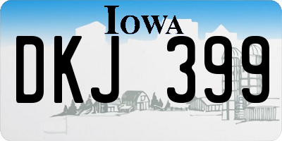 IA license plate DKJ399