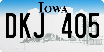IA license plate DKJ405