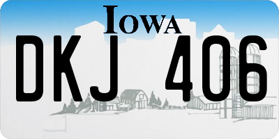 IA license plate DKJ406