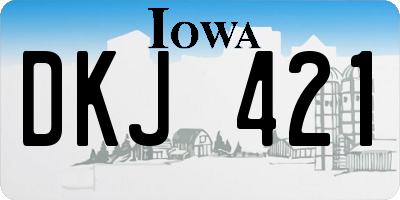 IA license plate DKJ421