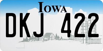 IA license plate DKJ422