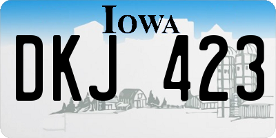 IA license plate DKJ423