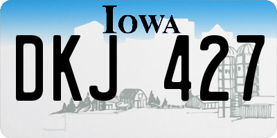 IA license plate DKJ427