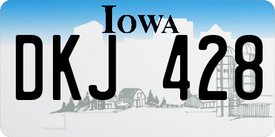 IA license plate DKJ428
