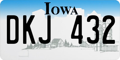 IA license plate DKJ432