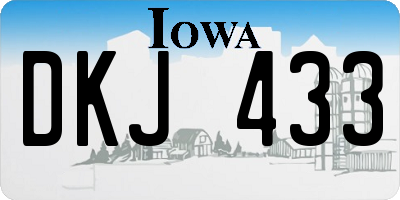 IA license plate DKJ433