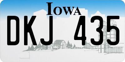 IA license plate DKJ435