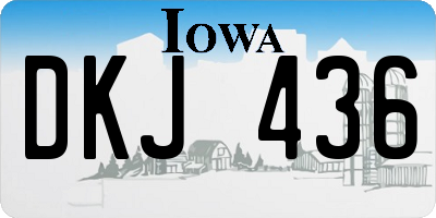 IA license plate DKJ436