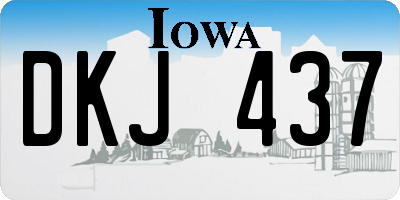 IA license plate DKJ437